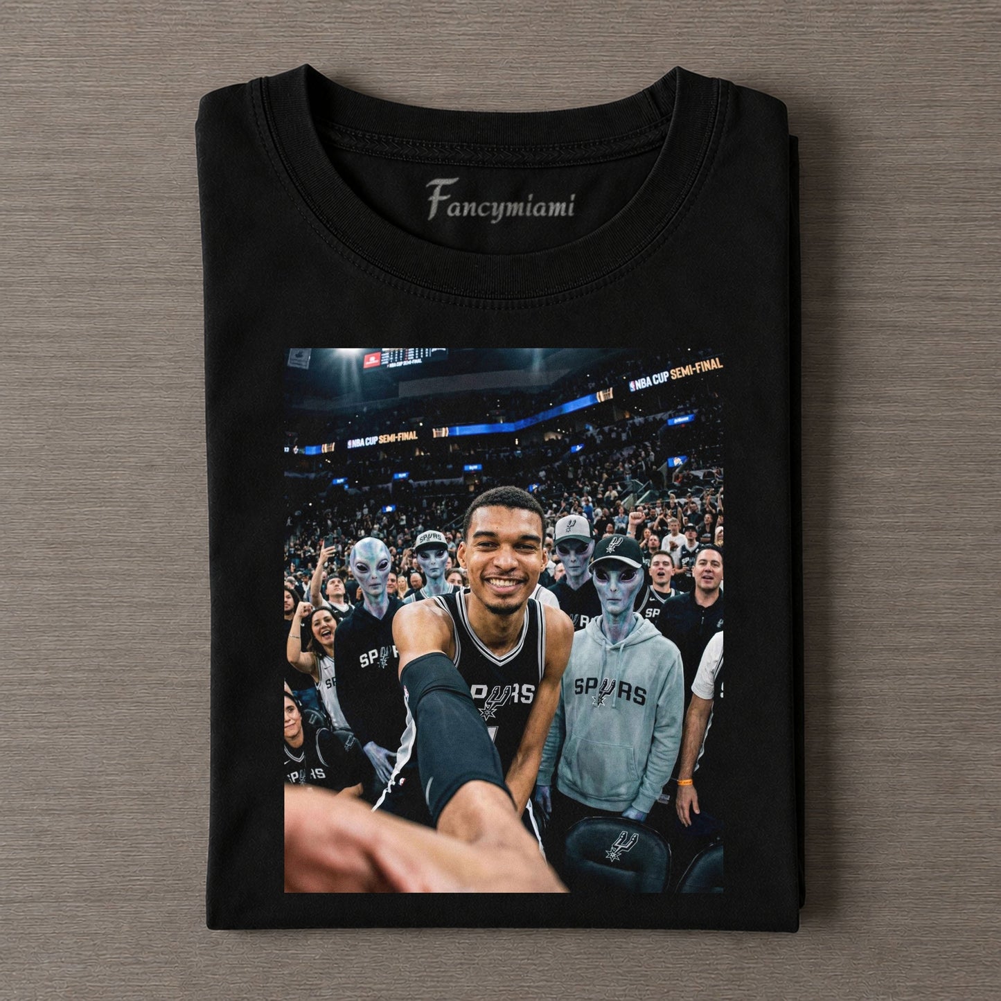 Wemby & Alien Spurs Family – Vintage Washed Graphic T-Shirt