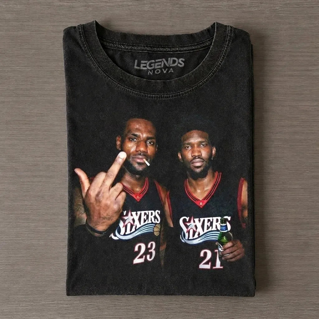 LeBron James & Embiid 76ers Tee