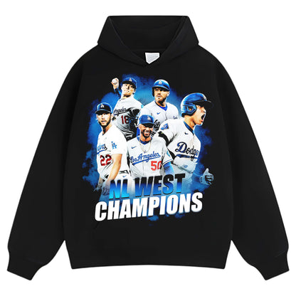 2025 NL WEST CHAMPIONS & DODGERS V2 TEE & LS & HOODIE