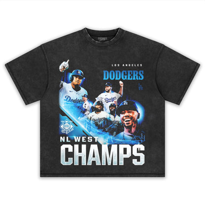 2025 NL WEST CHAMPIONS & DODGERS V3  TEE & LS & HOODIE