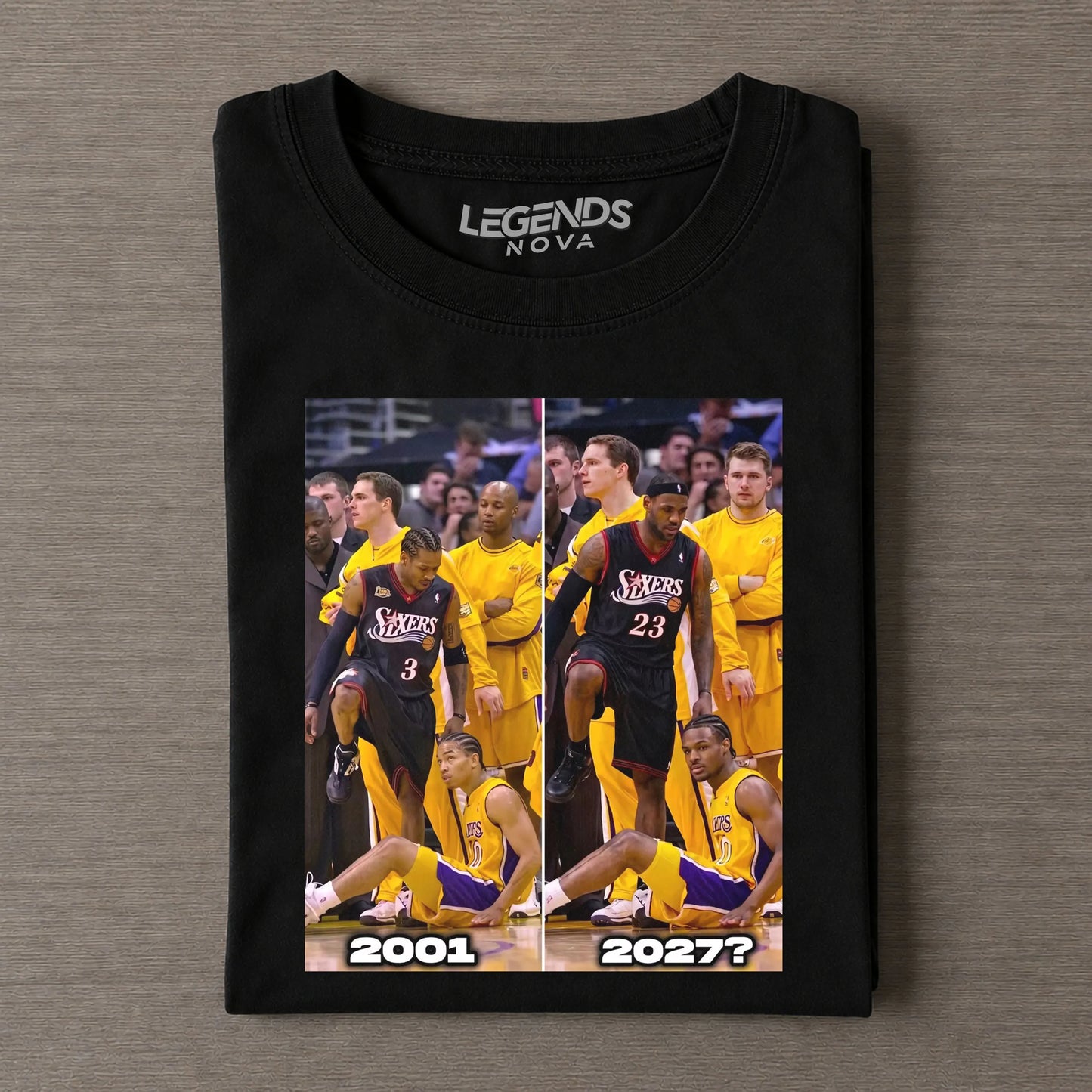 Iverson & LeBron Legend Step Over Comparison Tee