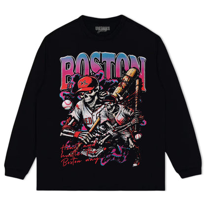 BOSTON BASEBALL TEE & LS & HOODIE