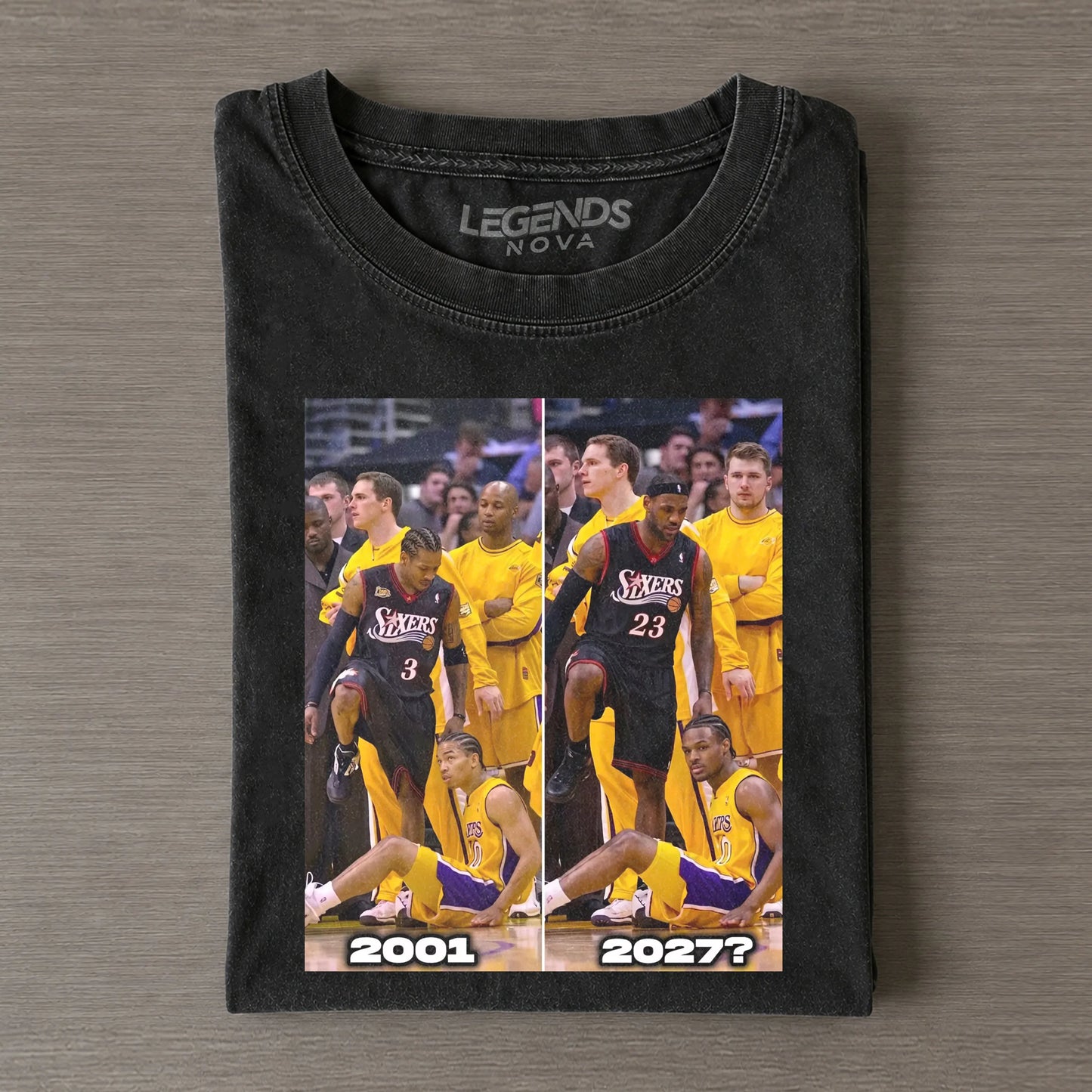 Iverson & LeBron Legend Step Over Comparison Tee