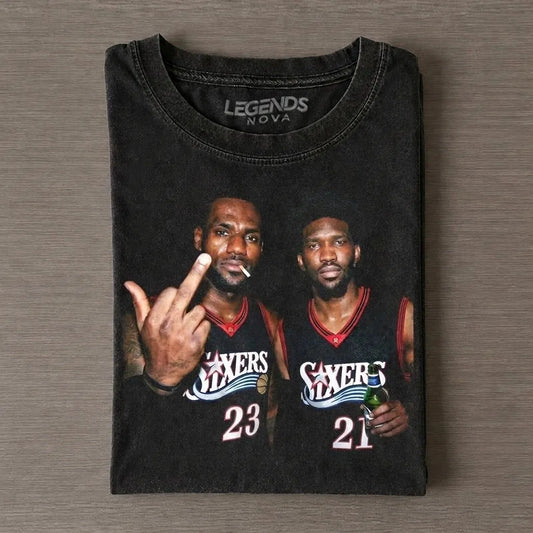 LeBron James & Embiid 76ers Tee